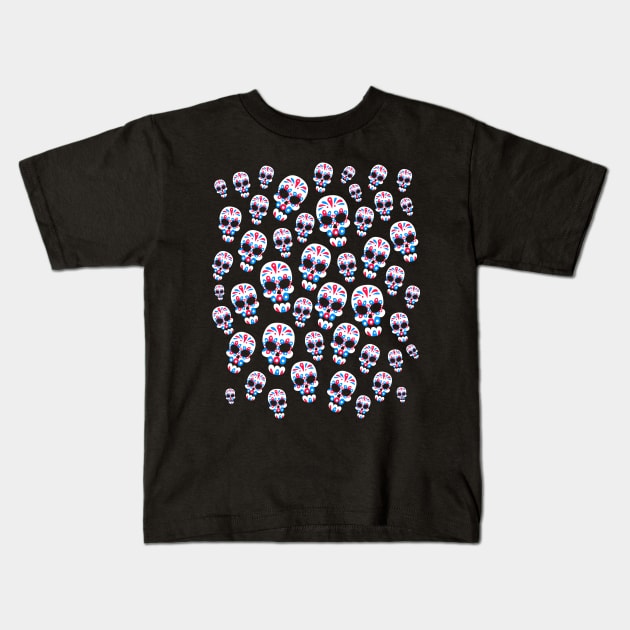 Sugar Skulls Pattern Kids T-Shirt by albertocubatas